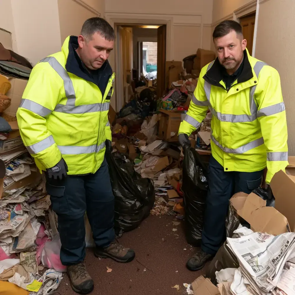 Rubbish Removal in Paisley — clearing and carrying items out to the van